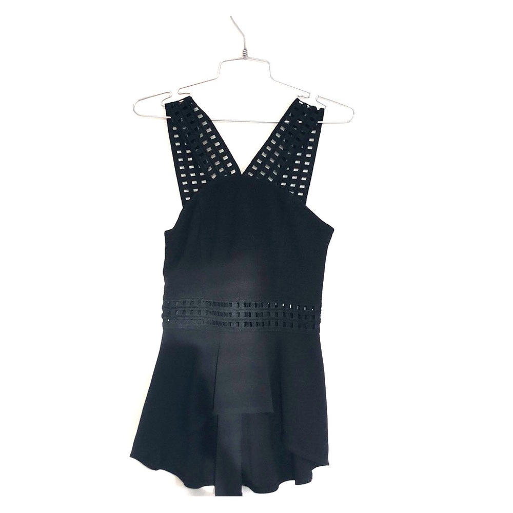 Black Bebe peplum top size XS